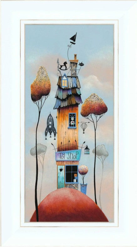 Toy Shop Signed Framed Limited Edition Print on Board by Artist Gary Walton