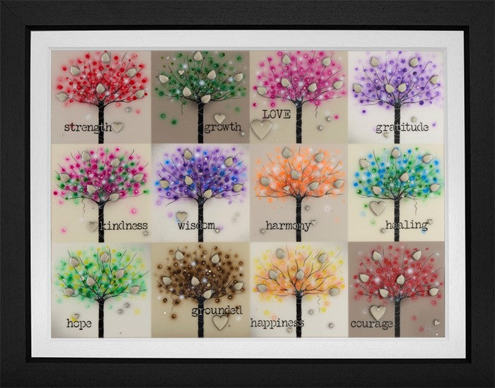 Trees of Life Framed Limited Edition Mixed Media Print on Board by Artist Kealey Farmer