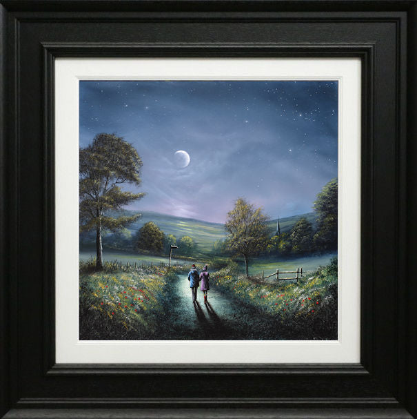 Under The Moons Gentle Glow Signed Limited Edition Print on Board by Artist Danny Abrahams
