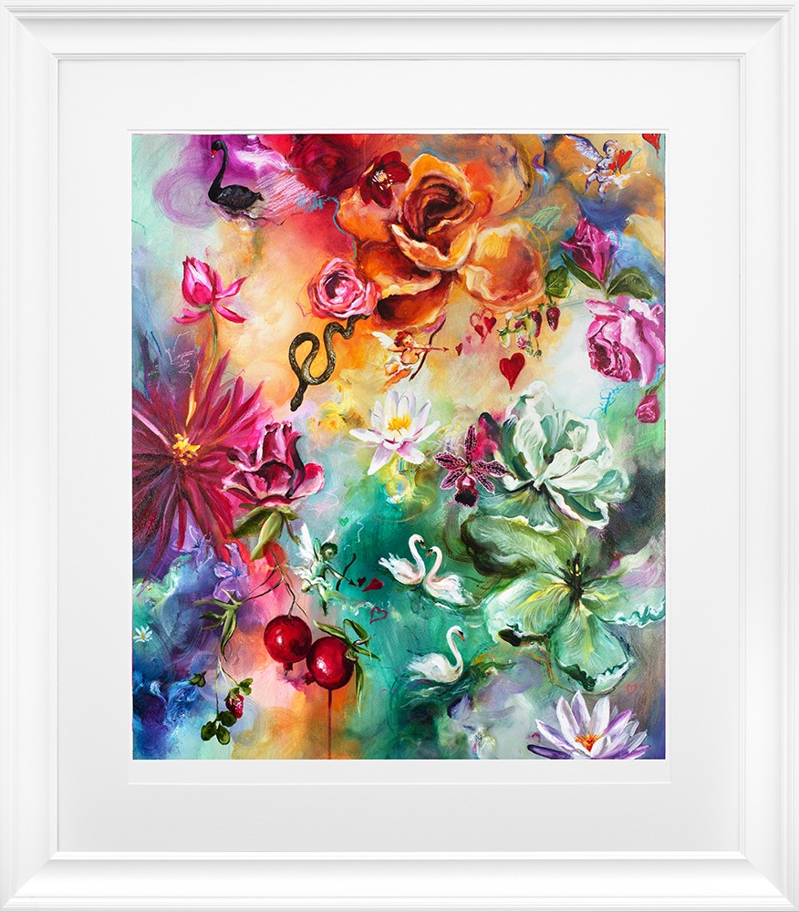 Valentine Framed Print on Paper by Artist Katy Jade Dobson