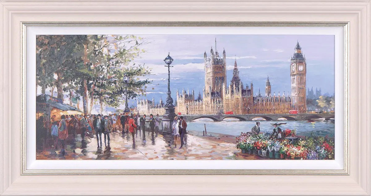 Views of Westminster Framed Signed Limited Edition Print on Board by Artist Henderson Cisz