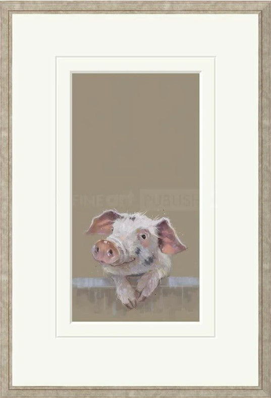 Village Gossip Signed Framed Limited Edition Print on Paper by Artist Nicky Litchfield