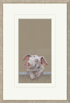 Village Gossip Signed Framed Limited Edition Print on Paper by Artist Nicky Litchfield