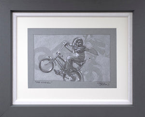 Viva Kidnievel Framed Signed Limited Edition Print on Paper by Artist Craig Davison