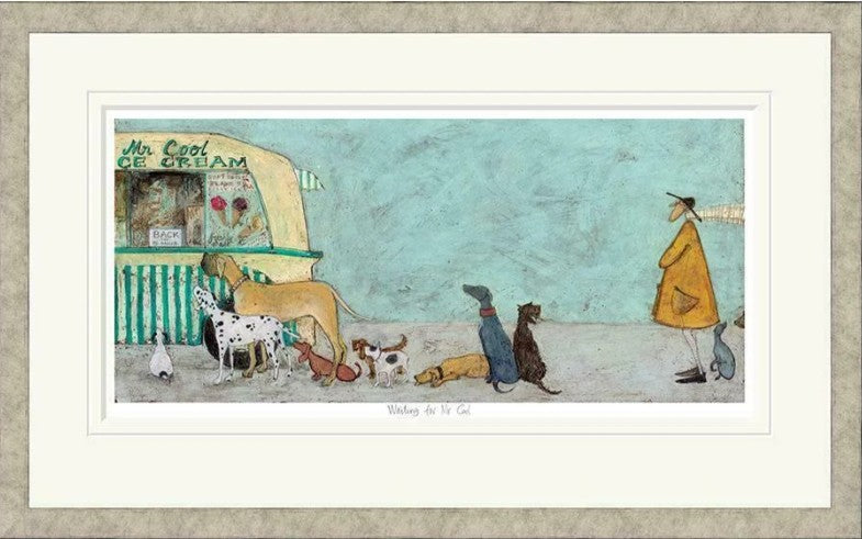 Waiting For Mr Cool Signed Framed Limited Edition Print on Paper by Artist Sam Toft
