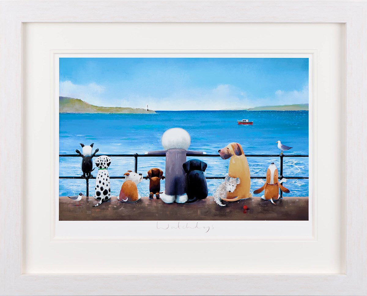 Watchdogs Framed Signed Limited Edition Print on Paper by Artist Doug Hyde