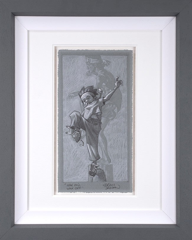 Wax On Wax Off Framed Signed Limited Edition Print on Paper by Artist Craig Davison