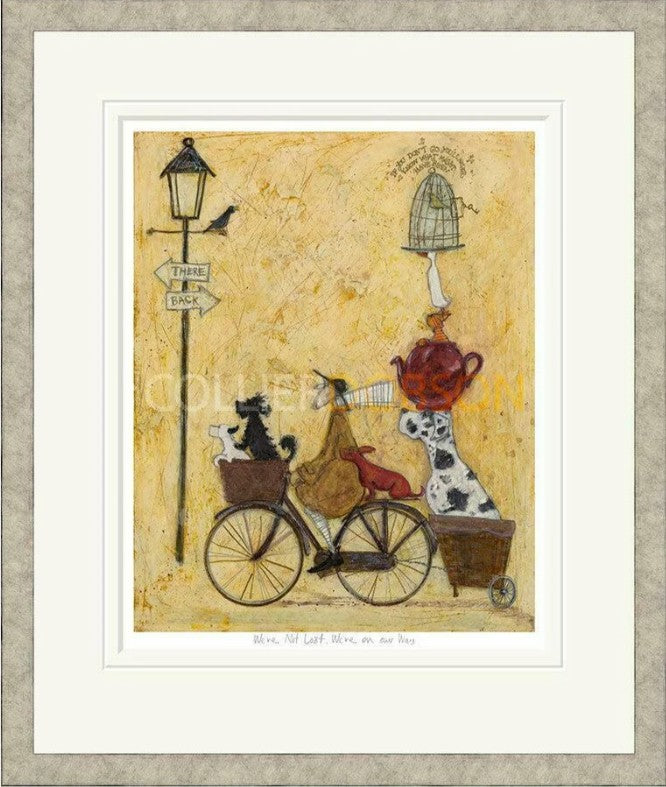 We're Not Lost We're On Our Way Signed Framed Limited Edition Print on Paper by Artist Sam Toft