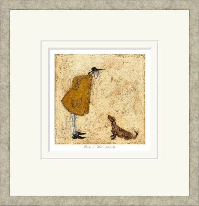 Whos A Silly Sausage Signed Framed Limited Edition Print on Paper by Artist Sam Toft