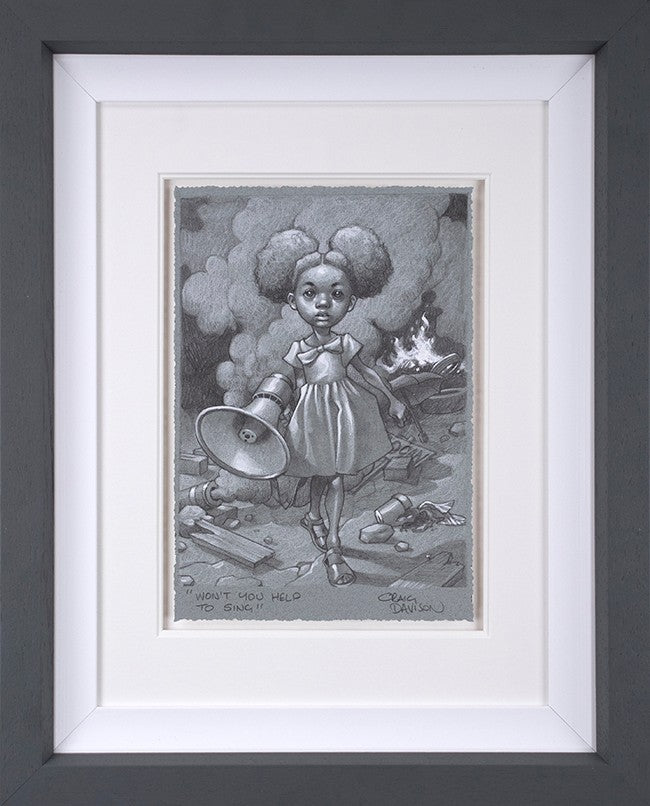Won't You Help To Sing - Sketch Framed Signed Limited Edition on Paper by Artist Craig Davison
