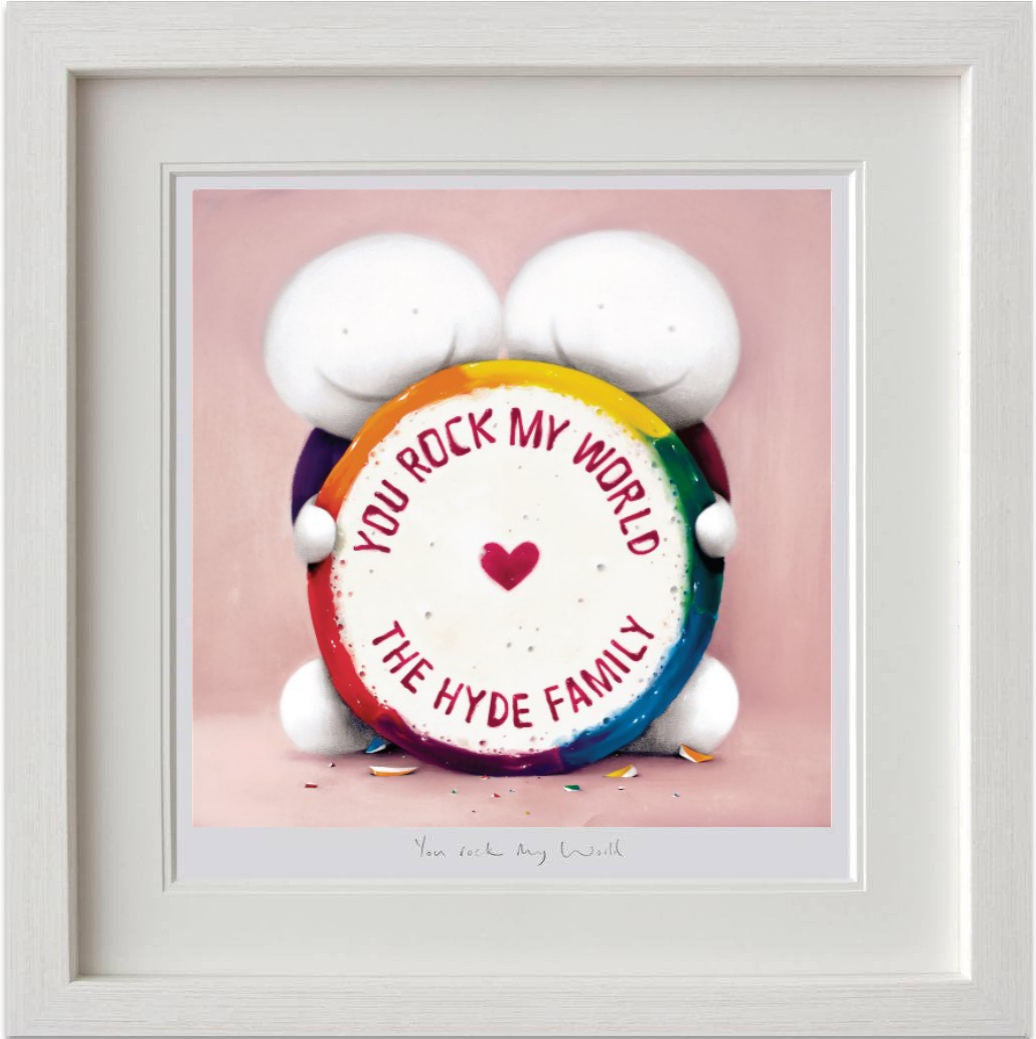 You Rock My World Framed Personalised Limited Edition Print on Paper By Artist Doug Hyde